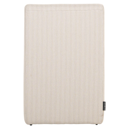 Tuinstoel Riva beige aluminium, achteraanzicht op witte achtergrond
