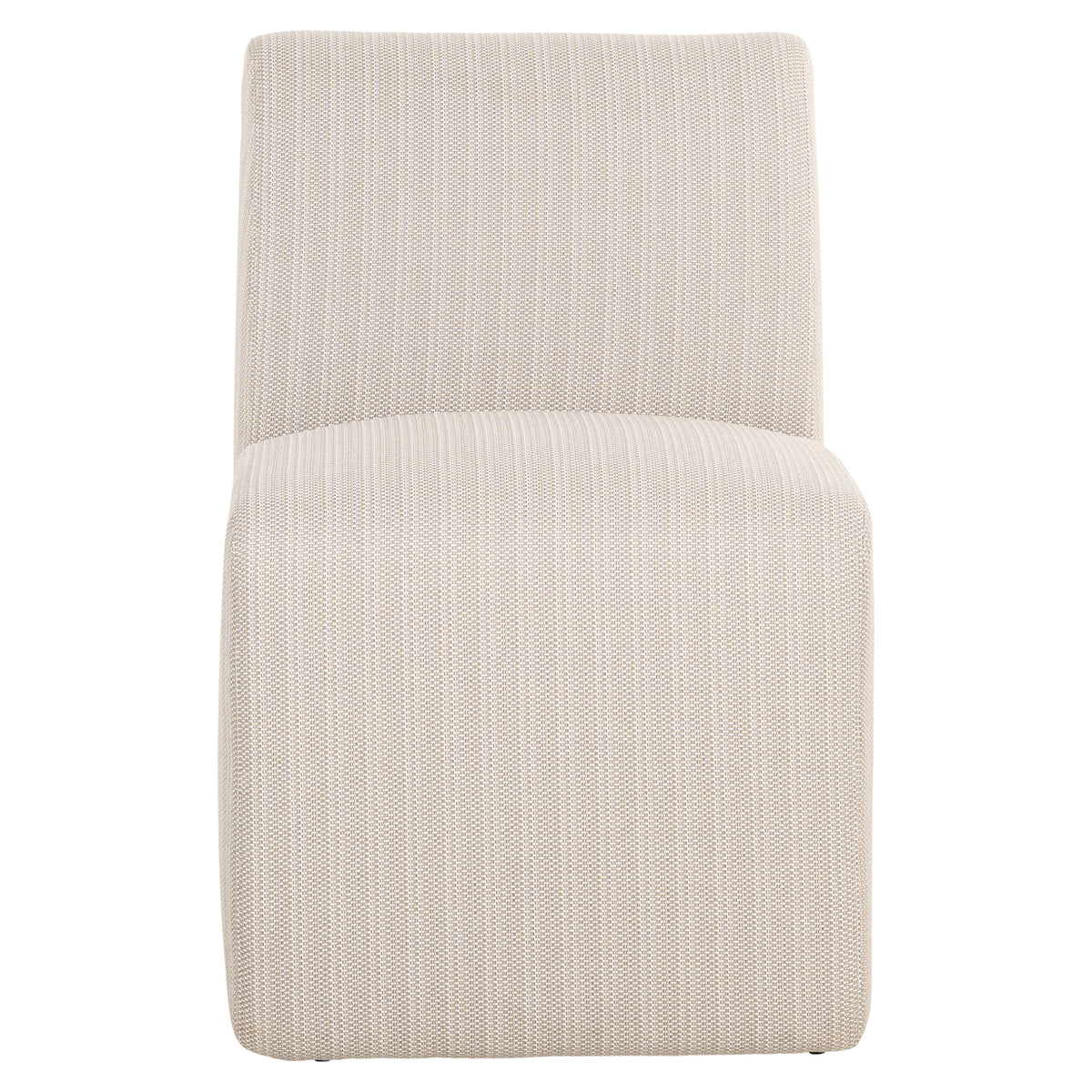 Tuinstoel Riva beige aluminium, vooraanzicht op witte achtergrond