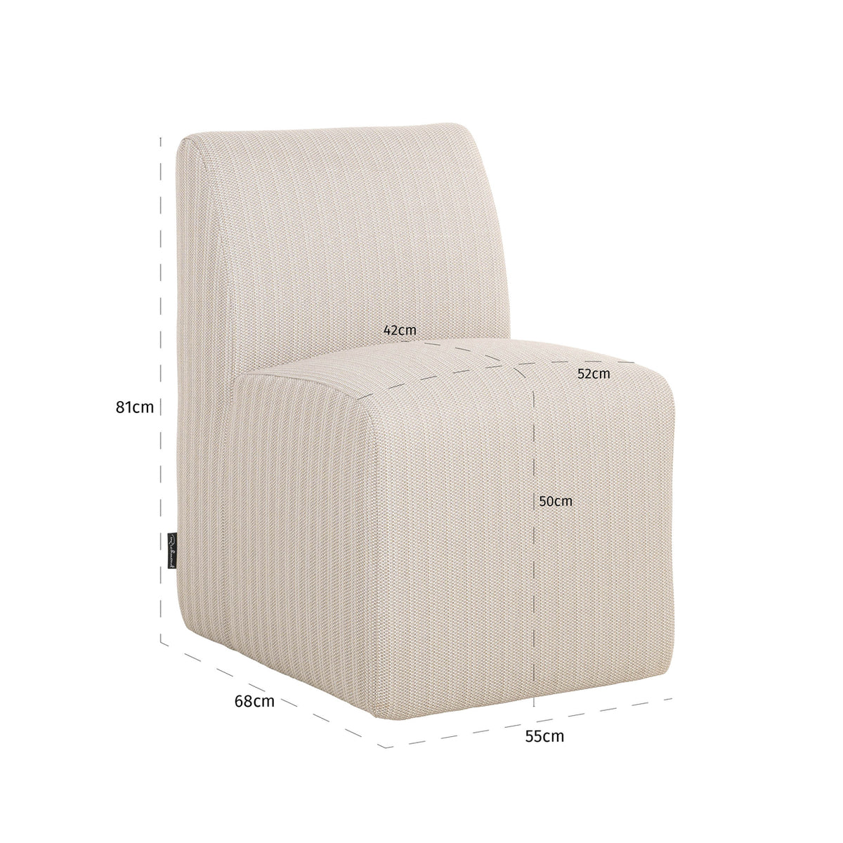 Tuinstoel Riva beige aluminium