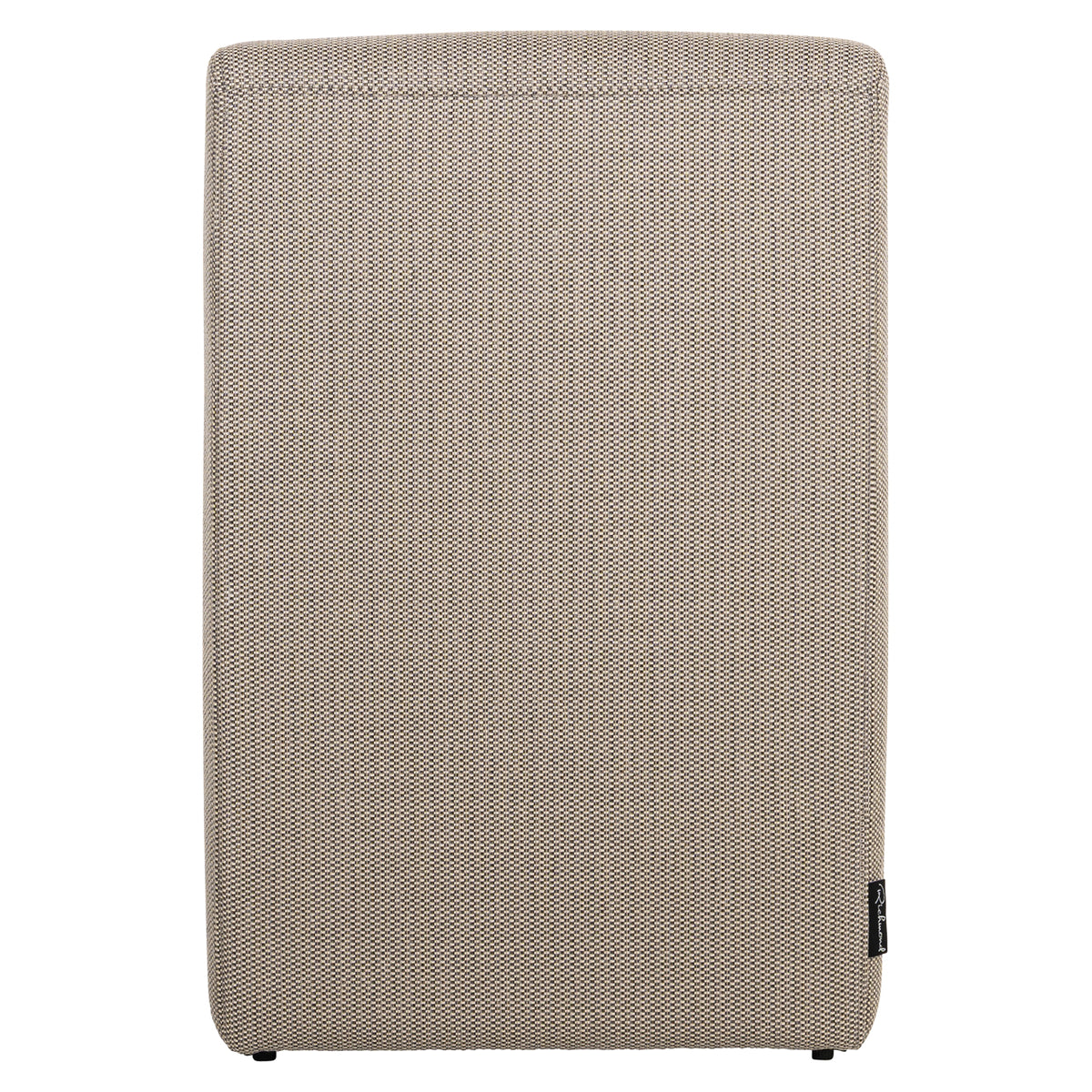 Tuinstoel Riva taupe aluminium, achteraanzicht op witte achtergrond