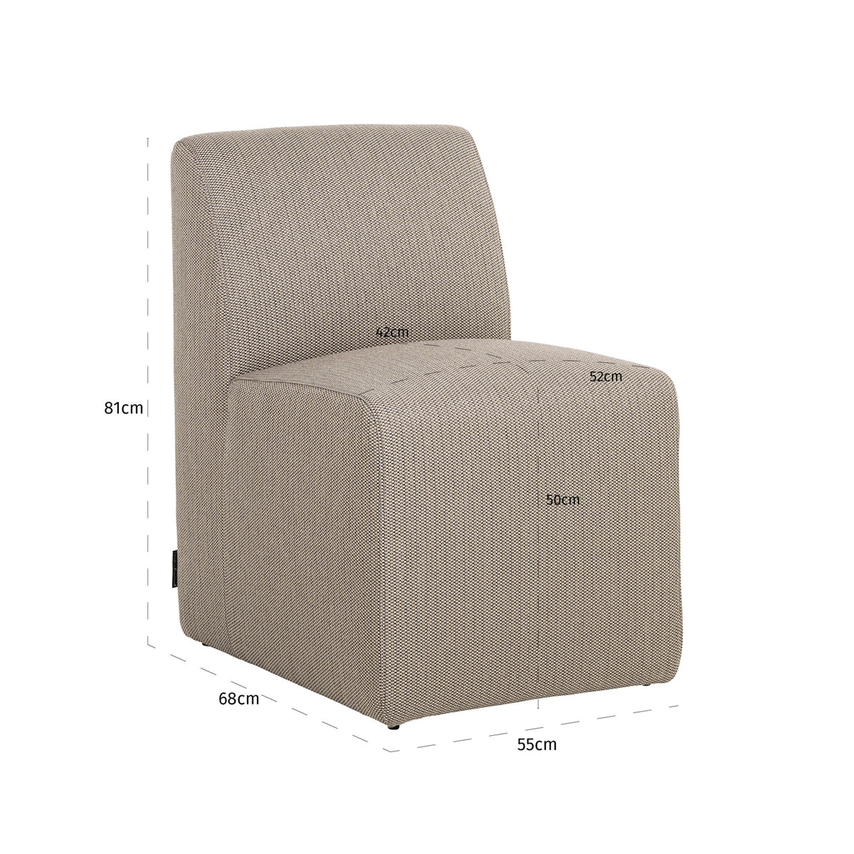 Tuinstoel Riva taupe aluminium