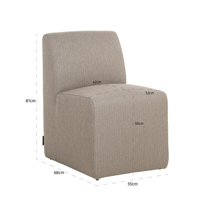 Tuinstoel Riva taupe aluminium