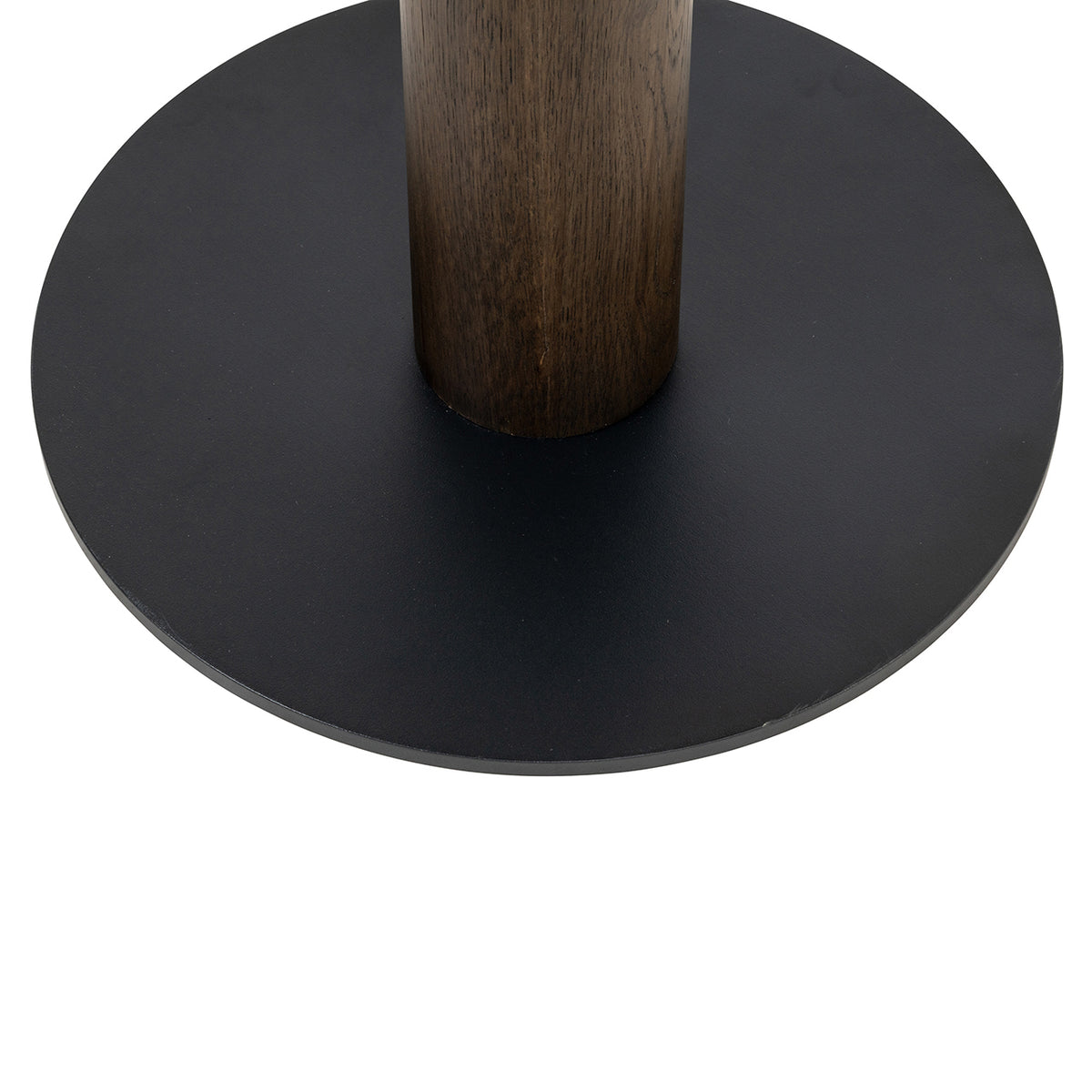 Eettafel Ritz bruin eiken fineer 75 cm, detail van het materiaal