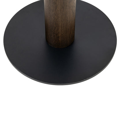 Eettafel Ritz bruin eiken fineer 75 cm, detail van het materiaal