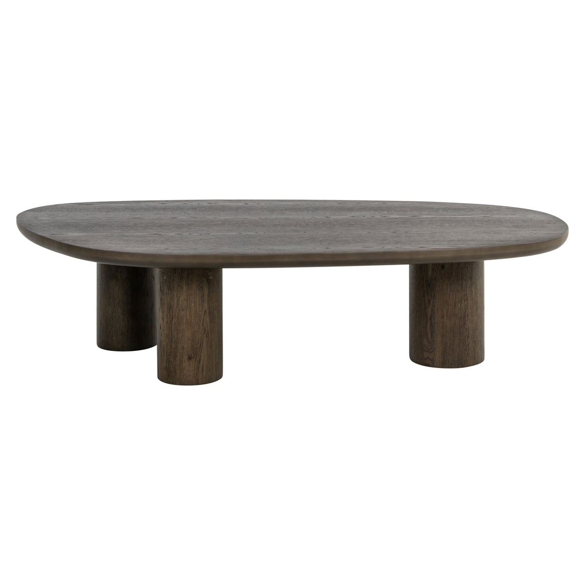 Salontafel Ellington bruin mdf, vooraanzicht op witte achtergrond