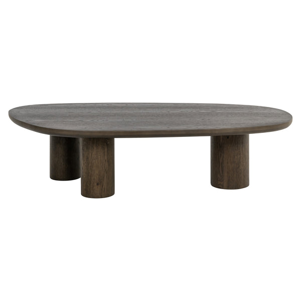 Salontafel Ellington bruin mdf, vooraanzicht op witte achtergrond