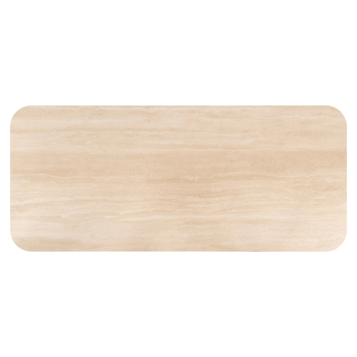 Eettafel Nando bruin eiken fineer 230 cm, bovenaanzicht op witte achtergrond