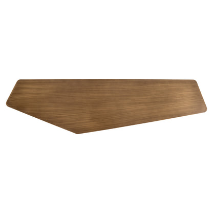 Sidetable Hexa goud ijzer, bovenaanzicht op witte achtergrond