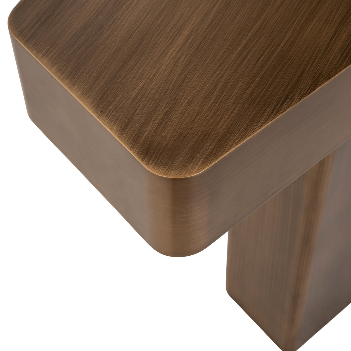 Sidetable Hexa goud ijzer, detail van het materiaal