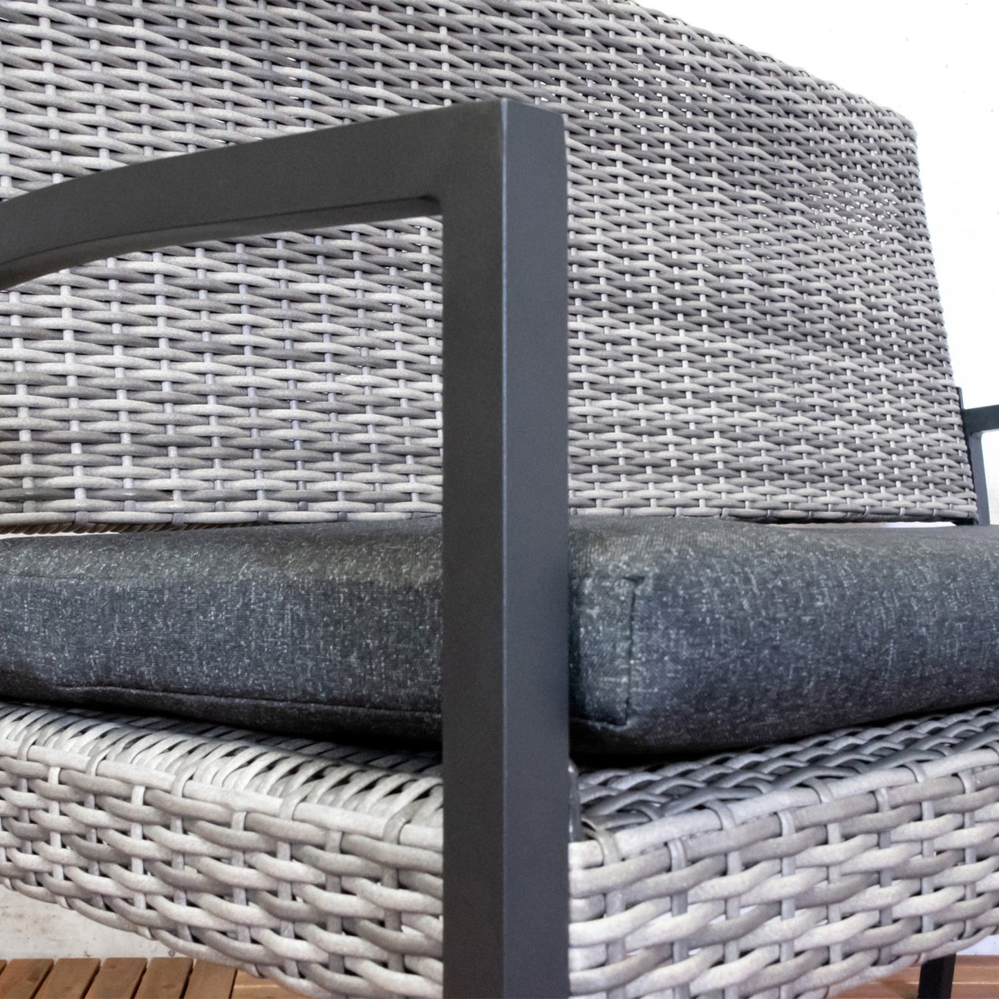 Tuinbank York | Grijs Wicker