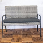 Tuinbank York | Grijs Wicker