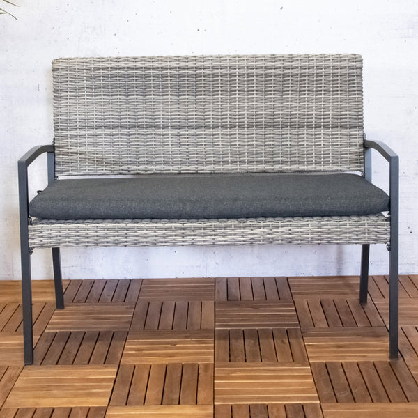 Tuinbank York | Grijs Wicker