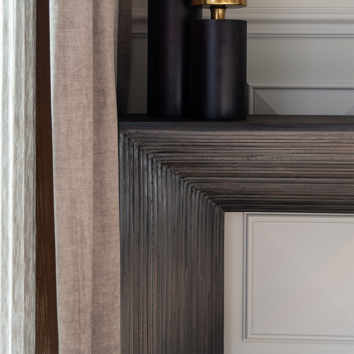 Wandtafel Gizen | Zwart