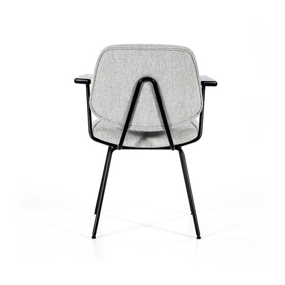 Eetkamerstoel Lynn | Grijs Stof | Met Armleuning