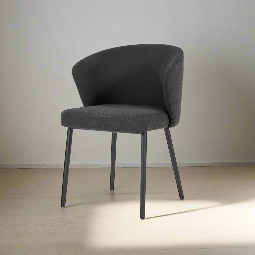 Eetkamerstoel Santos | Zwart Polyester