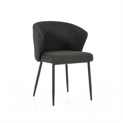 Eetkamerstoel Santos | Zwart Polyester