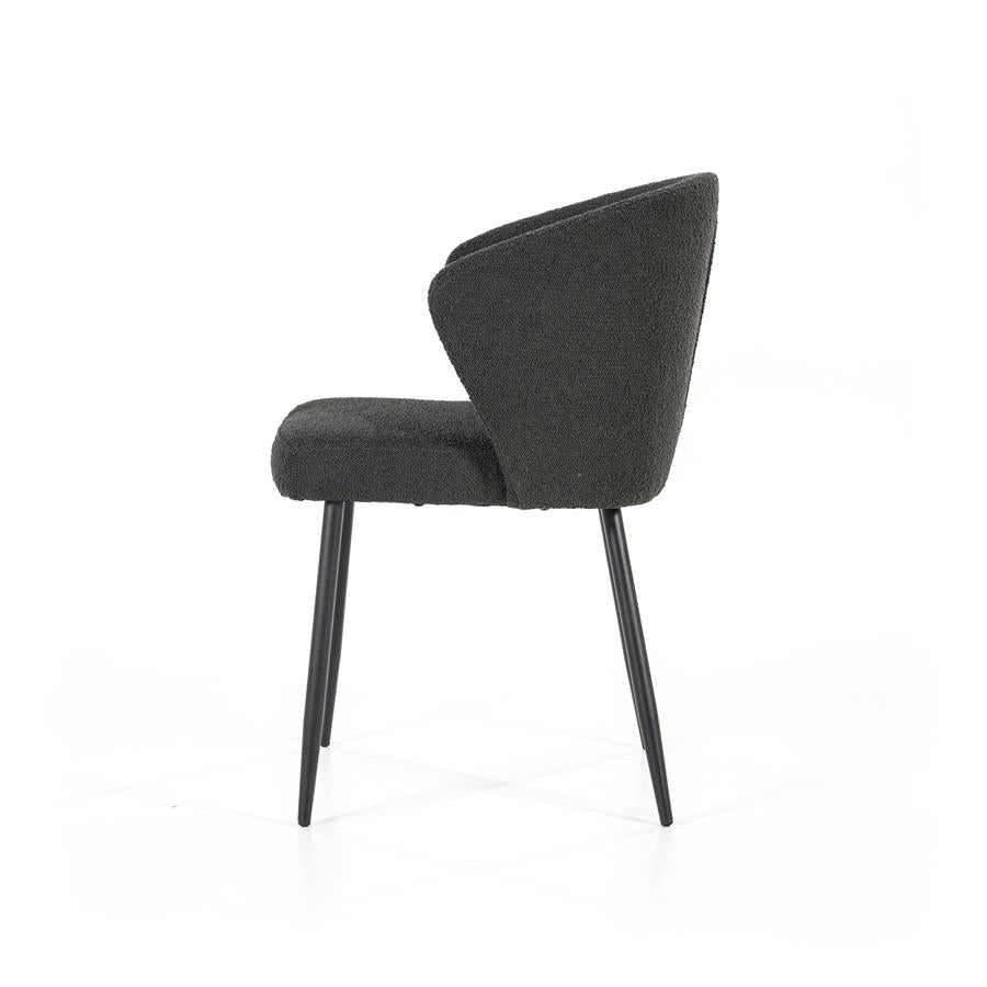 Eetkamerstoel Santos | Zwart Polyester