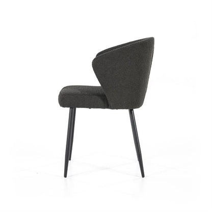 Eetkamerstoel Santos | Zwart Polyester