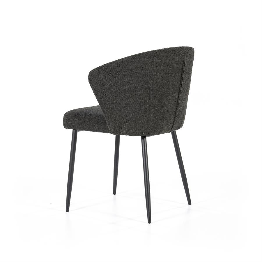 Eetkamerstoel Santos | Zwart Polyester