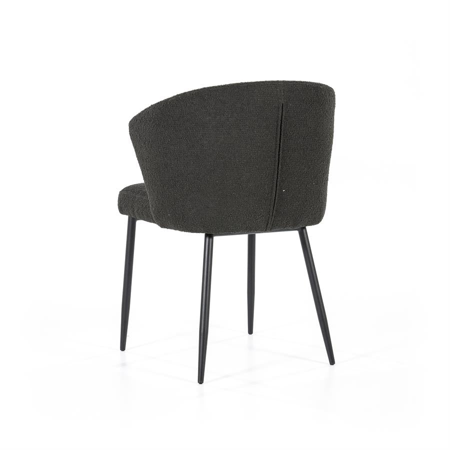 Eetkamerstoel Santos | Zwart Polyester