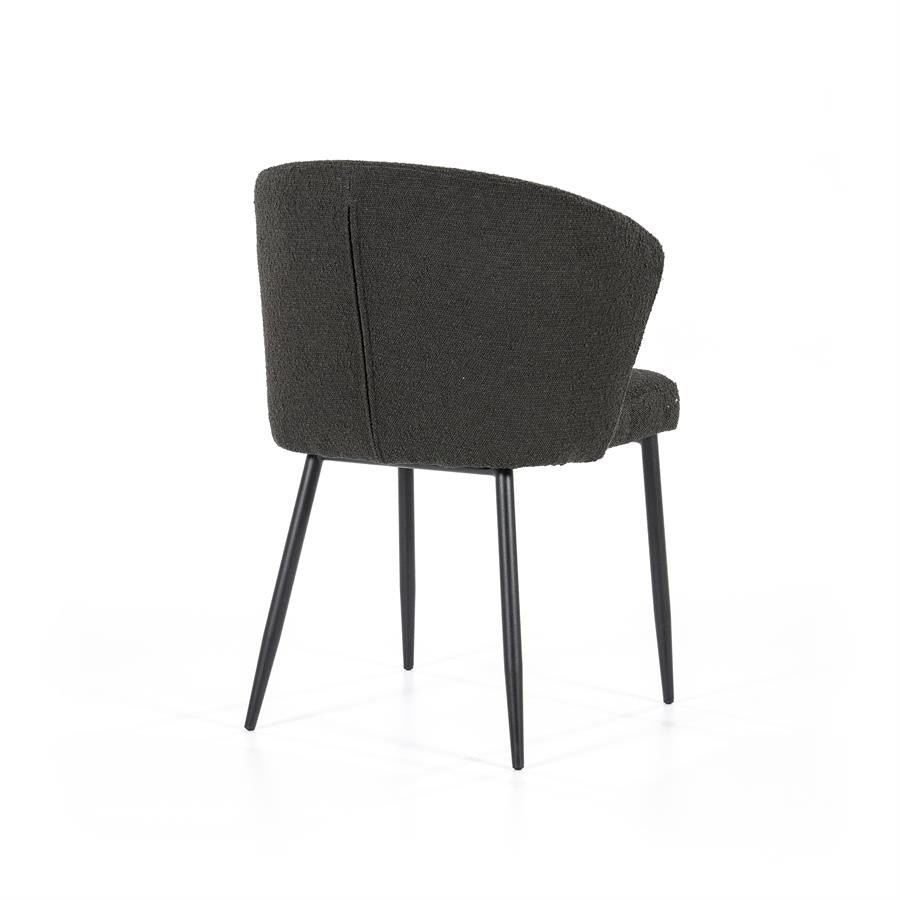 Eetkamerstoel Santos | Zwart Polyester