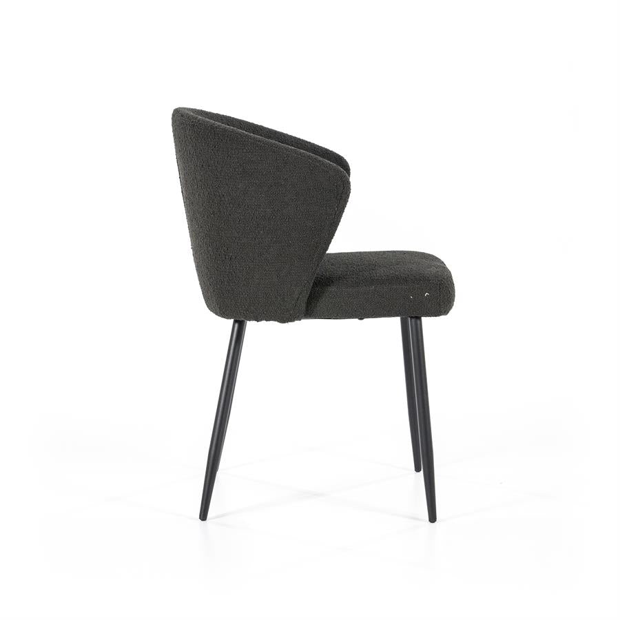 Eetkamerstoel Santos | Zwart Polyester