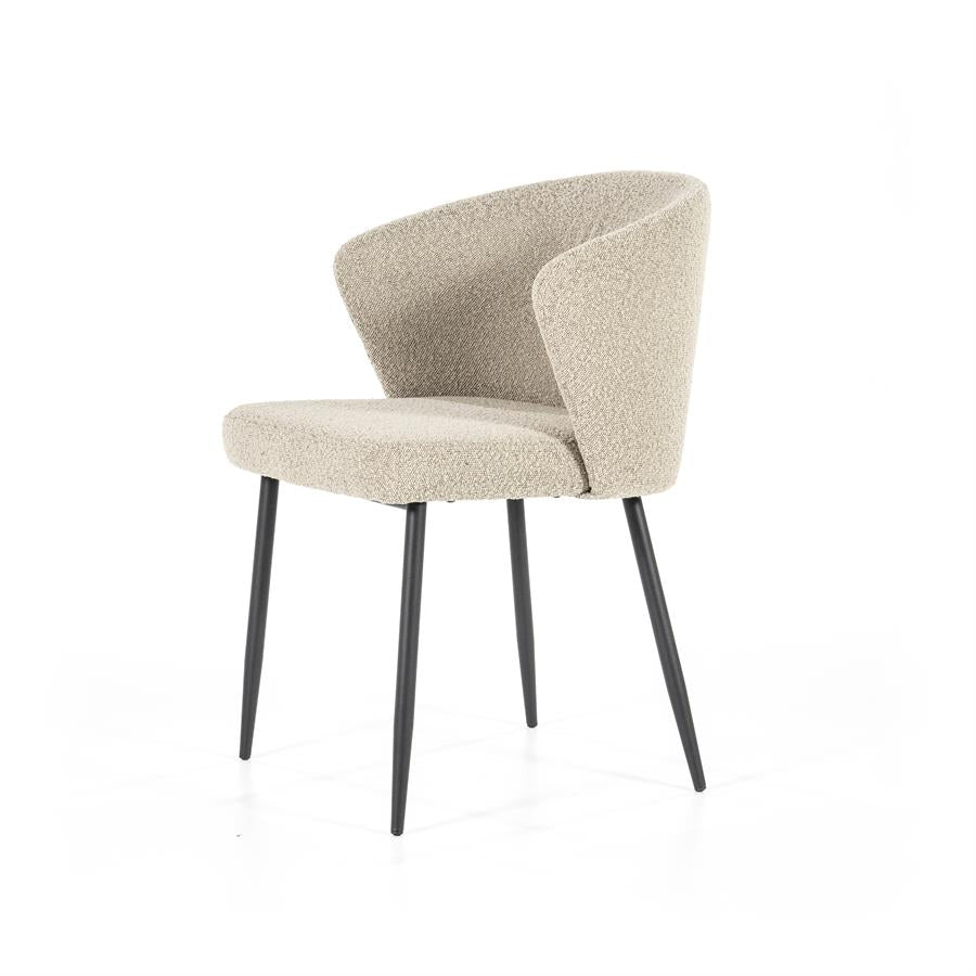 Eetkamerstoel Santos | Geel Polyester | Met Armleuning