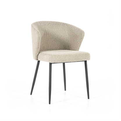 Eetkamerstoel Santos | Geel Polyester | Met Armleuning