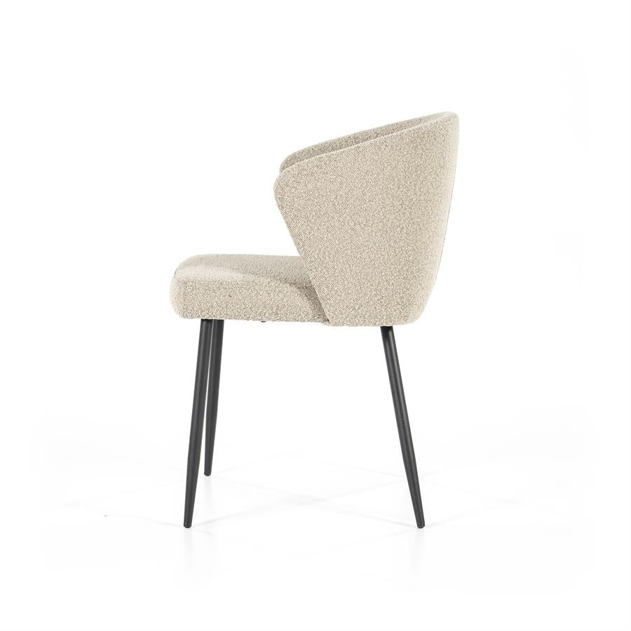 Eetkamerstoel Santos | Geel Polyester | Met Armleuning