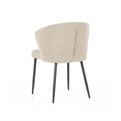 Eetkamerstoel Santos | Geel Polyester | Met Armleuning