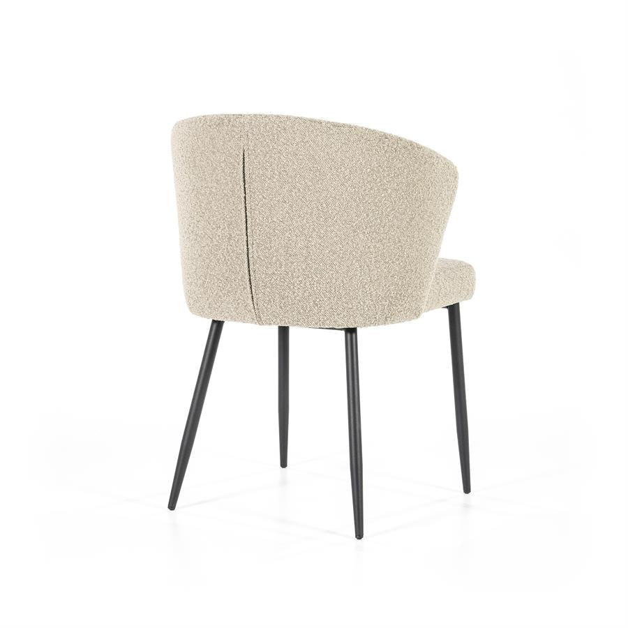 Eetkamerstoel Santos | Geel Polyester | Met Armleuning