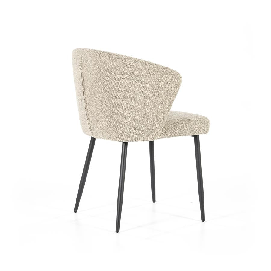 Eetkamerstoel Santos | Geel Polyester | Met Armleuning