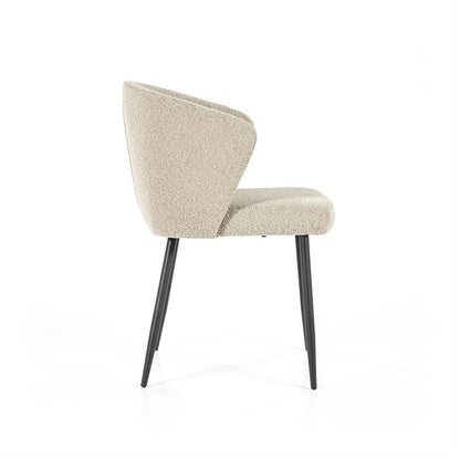 Eetkamerstoel Santos | Geel Polyester | Met Armleuning