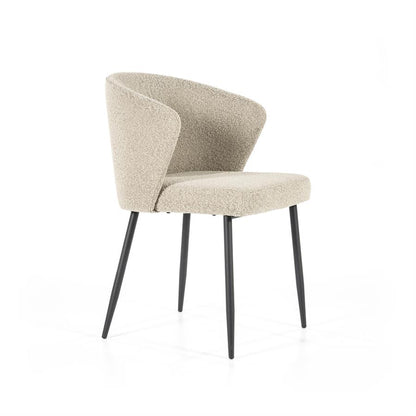 Eetkamerstoel Santos | Geel Polyester | Met Armleuning