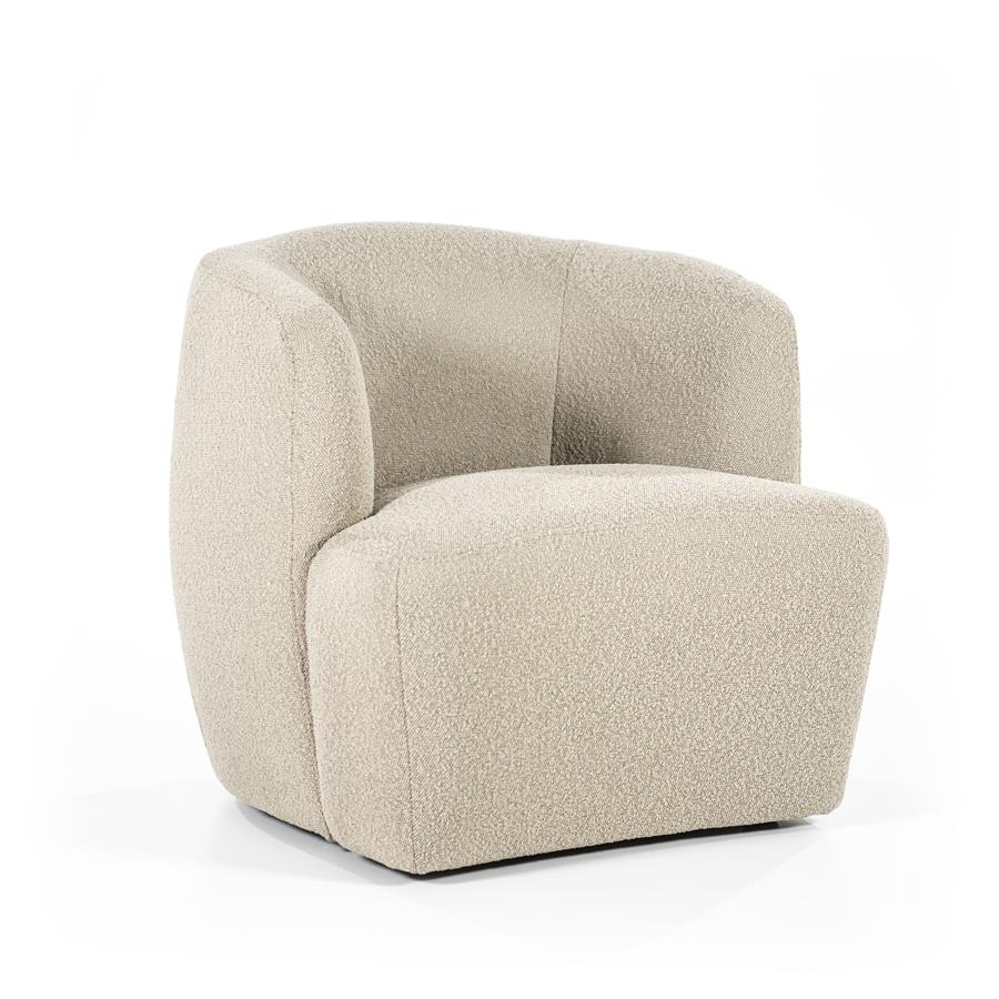 Fauteuil Charlotte | Taupe Stof