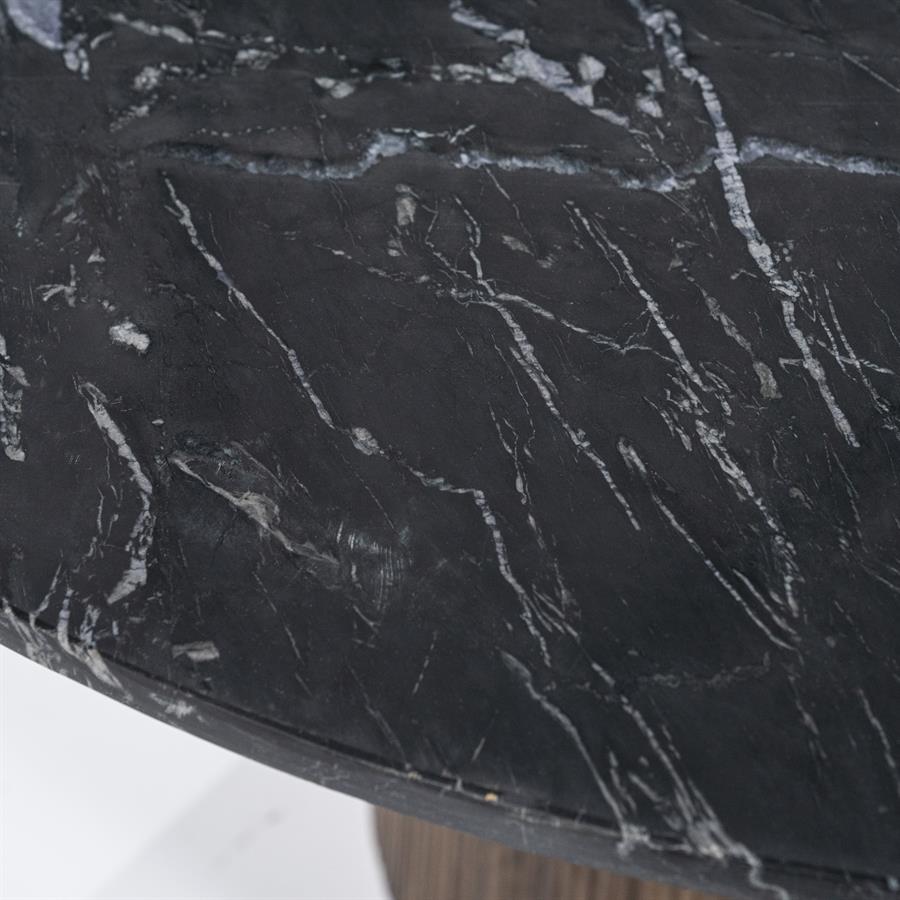 Eettafel Maxim | Zwart Marmer | Rond