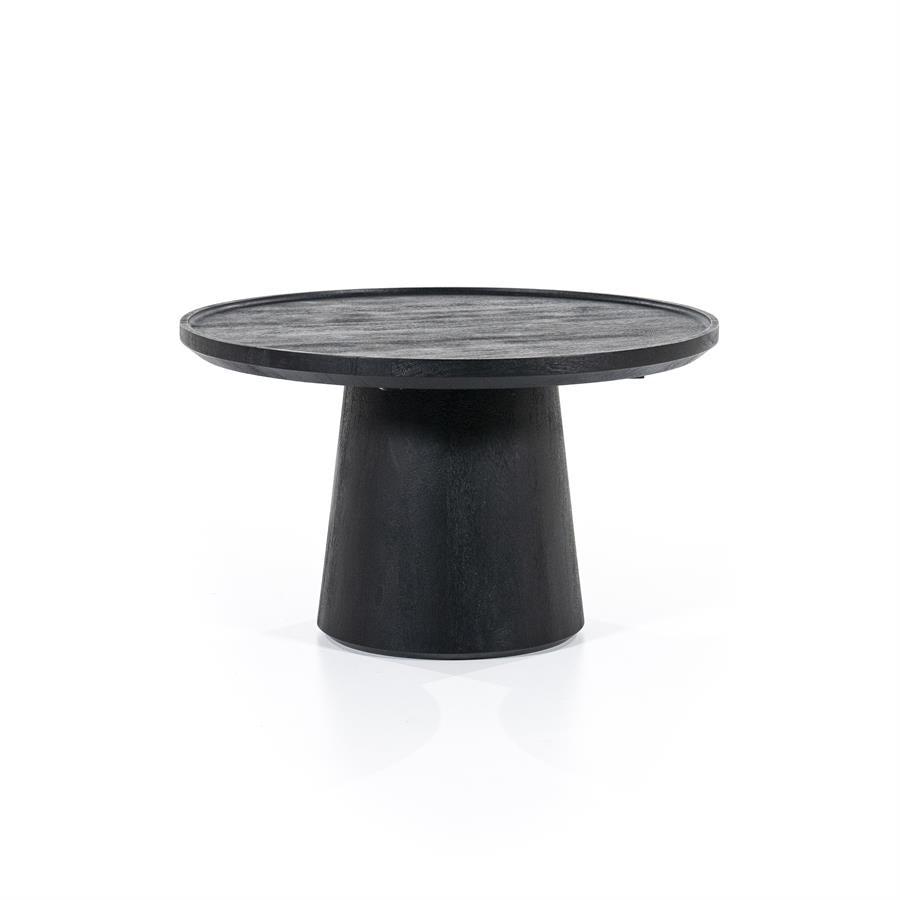 Salontafel Ron | Zwart Mangohout | Rond