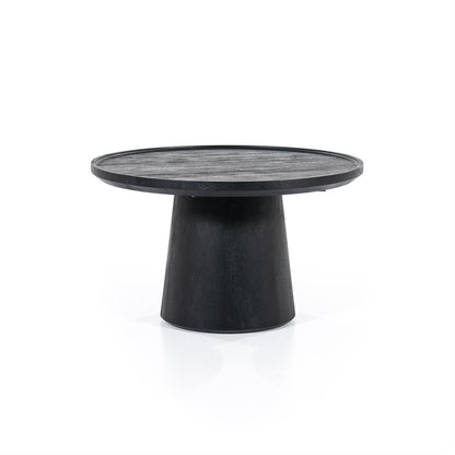 Salontafel Ron | Zwart Mangohout | Rond