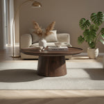 Salontafel Ron | Bruin Mangohout | Rond | Groot