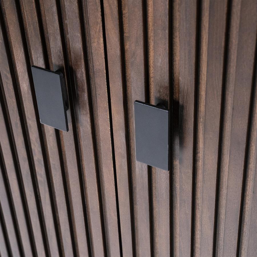 Kast Remi | Bruin Mangohout | Met Deuren — Detail