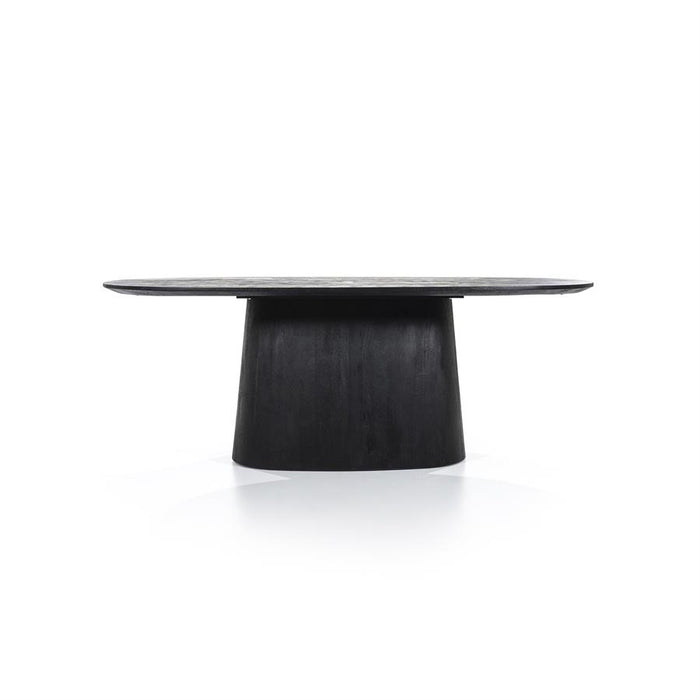 Eettafel Aron | Zwart Mangohout | Ovaal