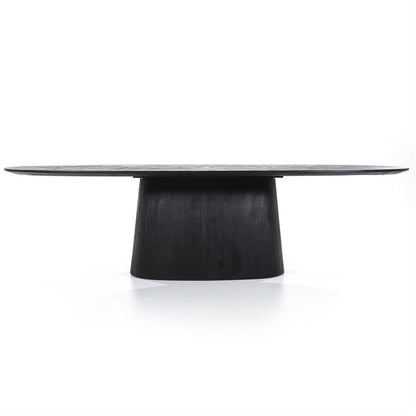 Eettafel Aron | Zwart Mangohout | Ovaal