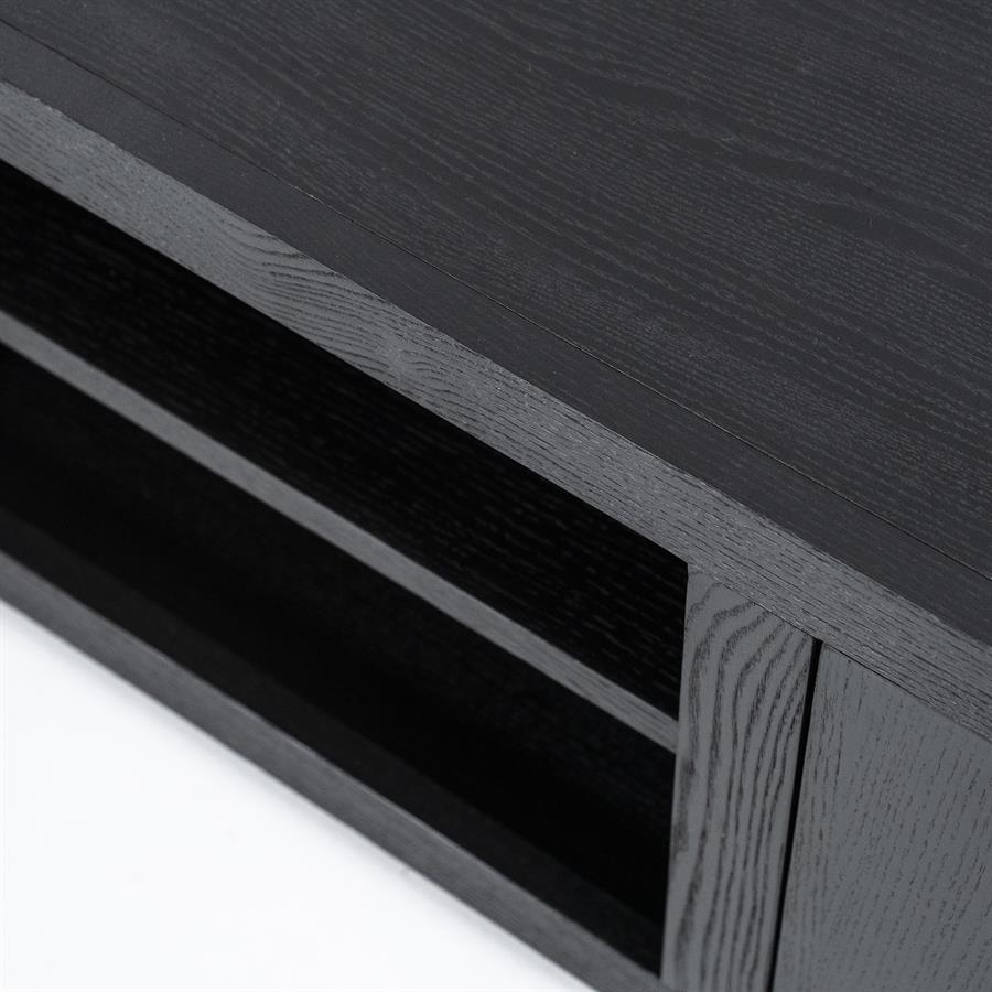 Tv-meubel Helsinki | Zwart Eikenhout