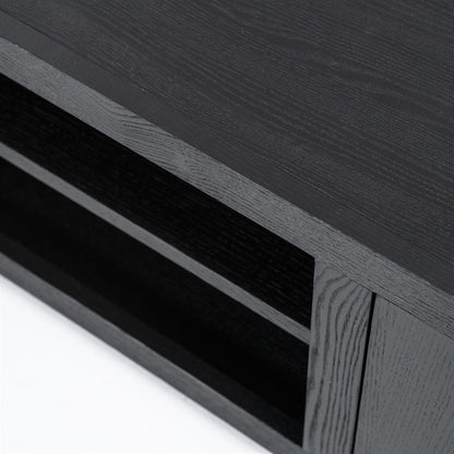 Tv-meubel Helsinki | Zwart Eikenhout