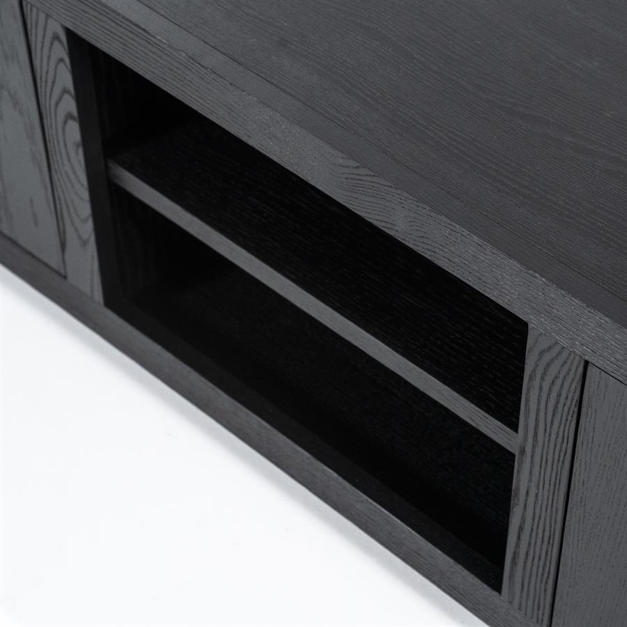 Tv-meubel Helsinki | Zwart Eikenhout
