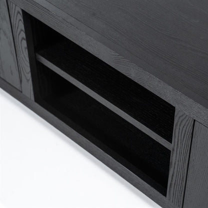 Tv-meubel Helsinki | Zwart Eikenhout