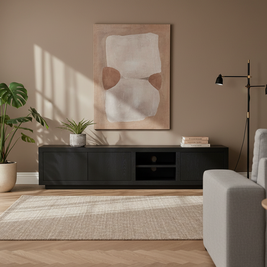 Tv-meubel Helsinki | Zwart Eikenhout