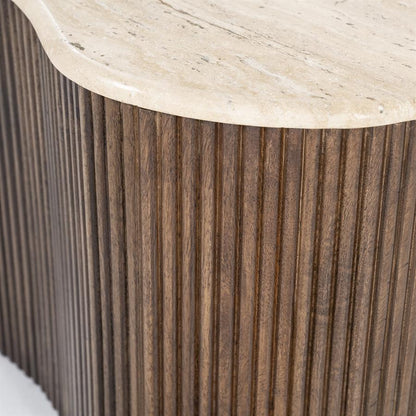 Salontafel Mari | Bruin Travertin | Klein