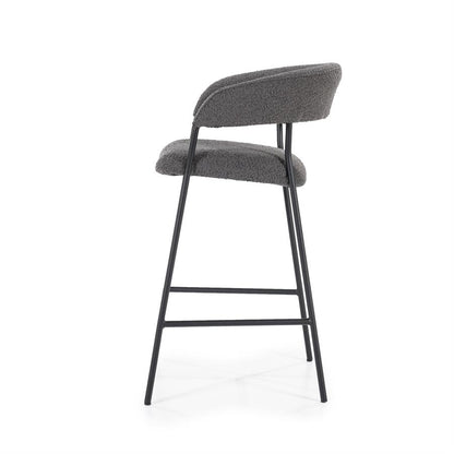 Barkruk Luka | Grijs Polyester