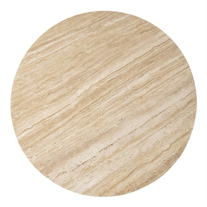 Eettafel Aikin | Beige Travertin | Rond